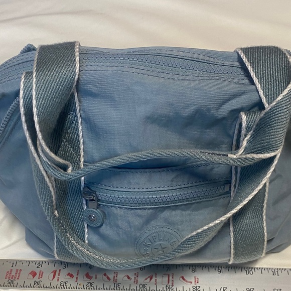 Kipling Blueish green Tote with White Trim - Picture 3 of 16